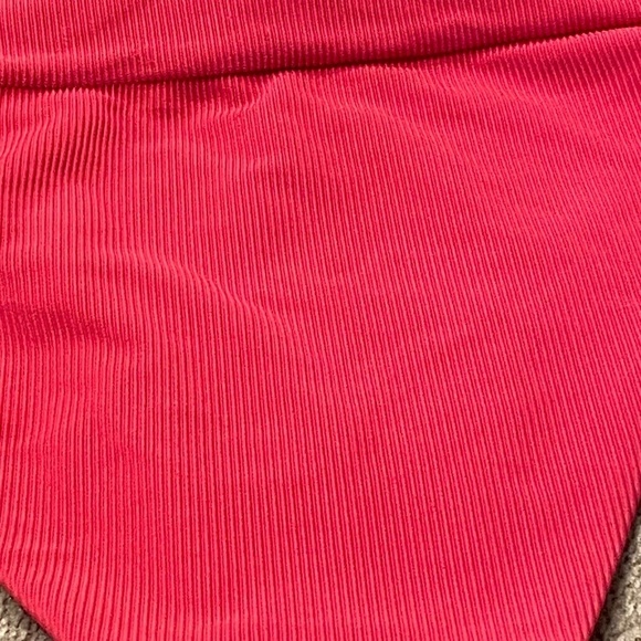 New! Beach Riot Emma cutout bow front bikini bottom pink rib 14387 - Picture 6 of 12